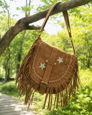 Boho Star Fringe Crossbody Bag