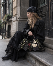 Obsidian Plume Bat Wing Bag