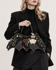 Obsidian Plume Bat Wing Bag