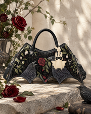 Obsidian Plume Bat Wing Bag