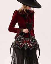 Ribbon Cane Bat Wing Bag