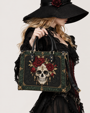 Osseous Rose Leather Handbag