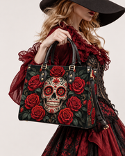 Sacred Bloom Leather Handbag
