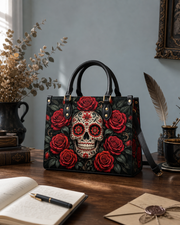 Sacred Bloom Leather Handbag