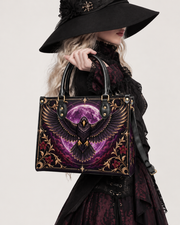 Raven Selenity Leather Handbag