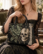 Rose Reticulum Leather Handbag
