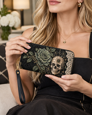 Rose Reticulum Long Zip Wallet