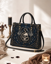 Deep Skull Leather Handbag