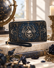 Deep Skull Long Zip Wallet