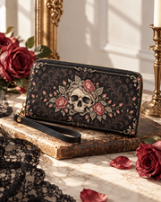 Lace Bone Long Zip Wallet