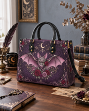 Wing Grimoire Leather Handbag