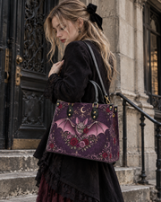 Wing Grimoire Leather Handbag