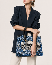 Lunar Hush Leather Handbag