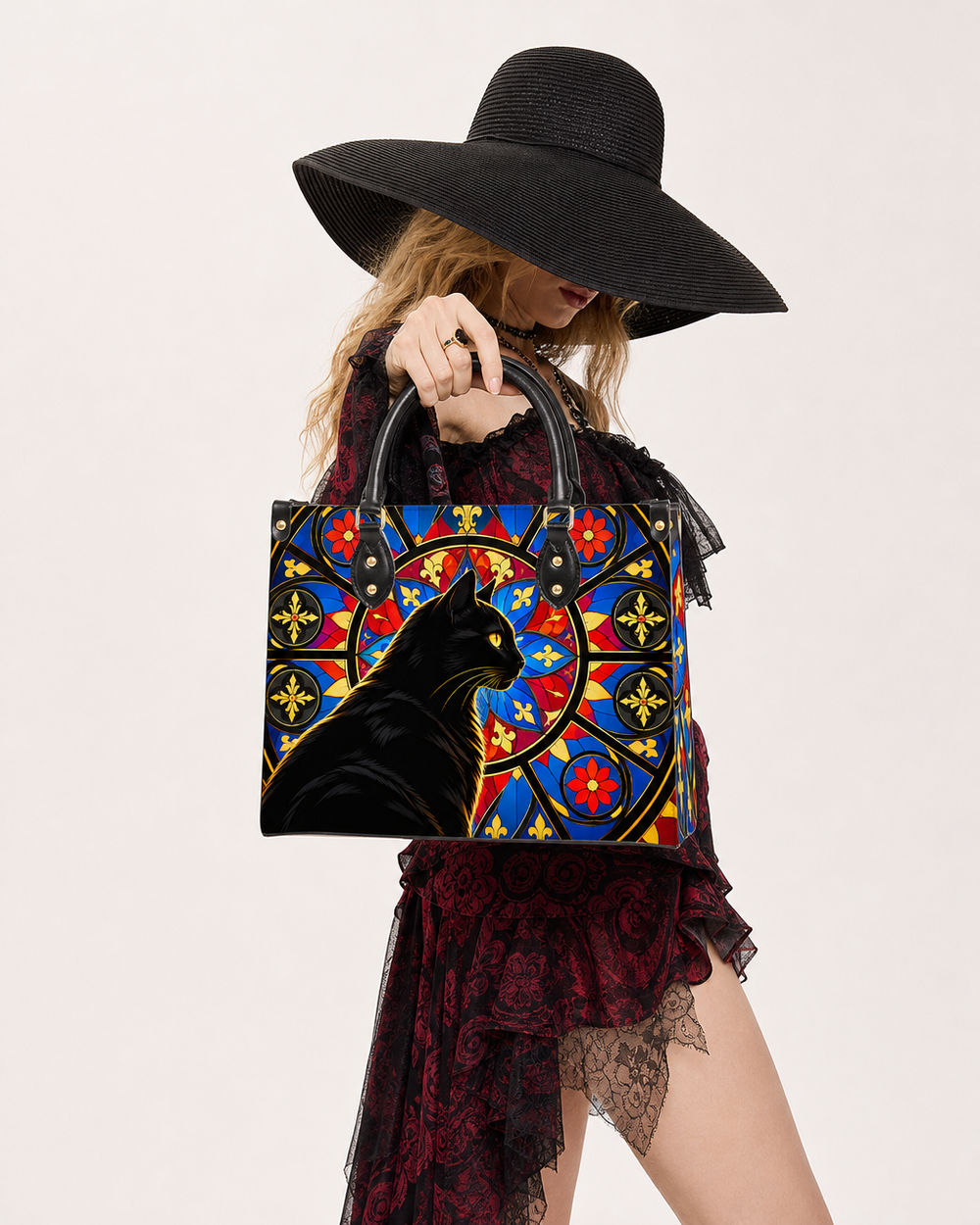 Felis Vitrum Leather Handbag