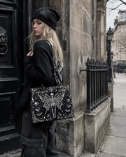 Twilight Plume Leather Handbag