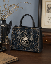 Deep Skull Leather Handbag