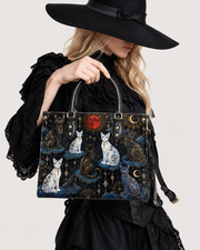Crimson Moon Leather Handbag