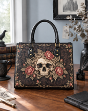 Lace Bone Leather Handbag