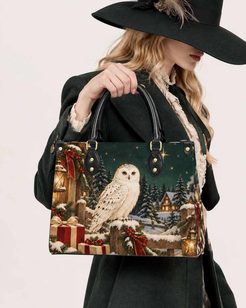 Nix Owl Leather Handbag