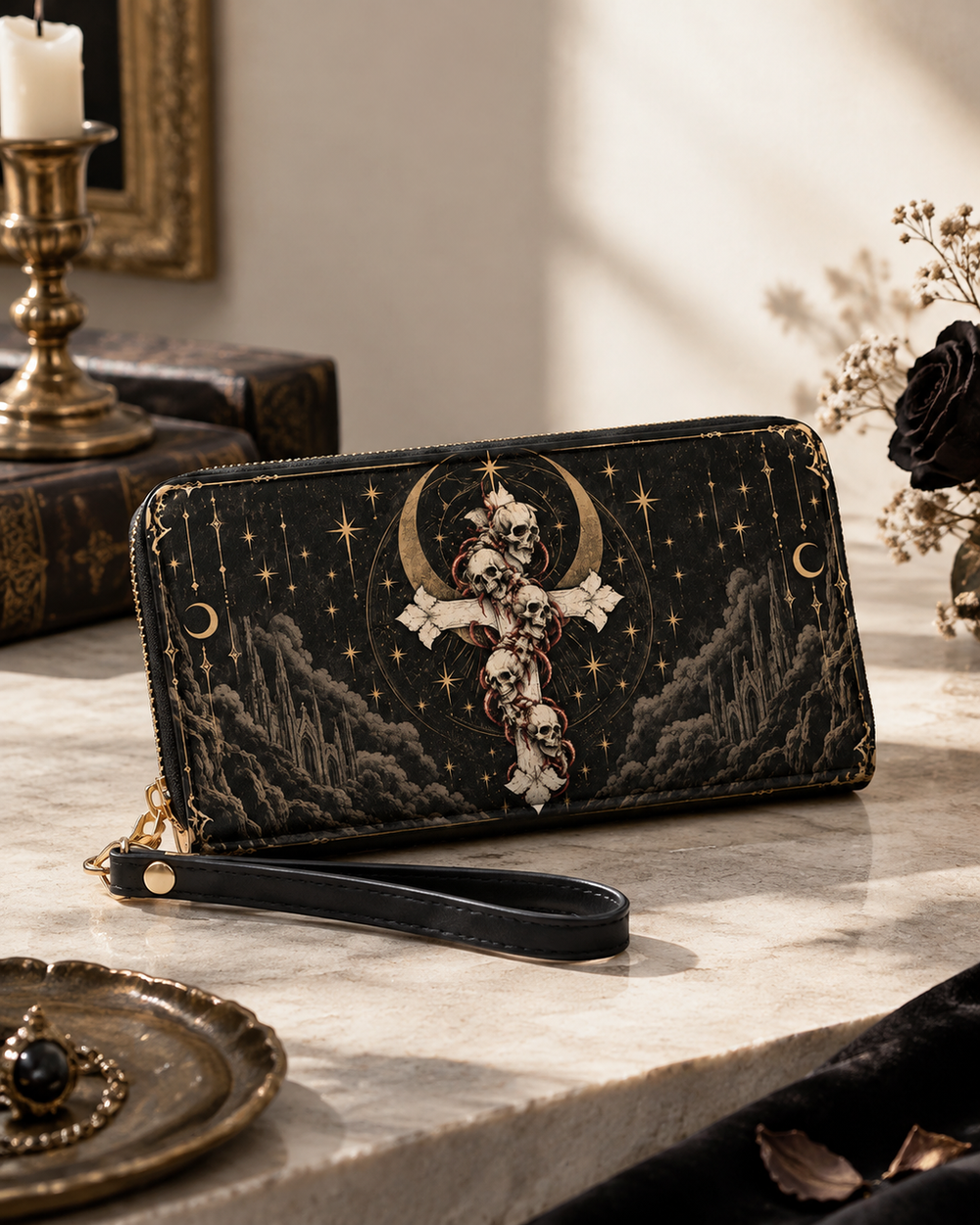 Moonlit Relic Long Zip Wallet