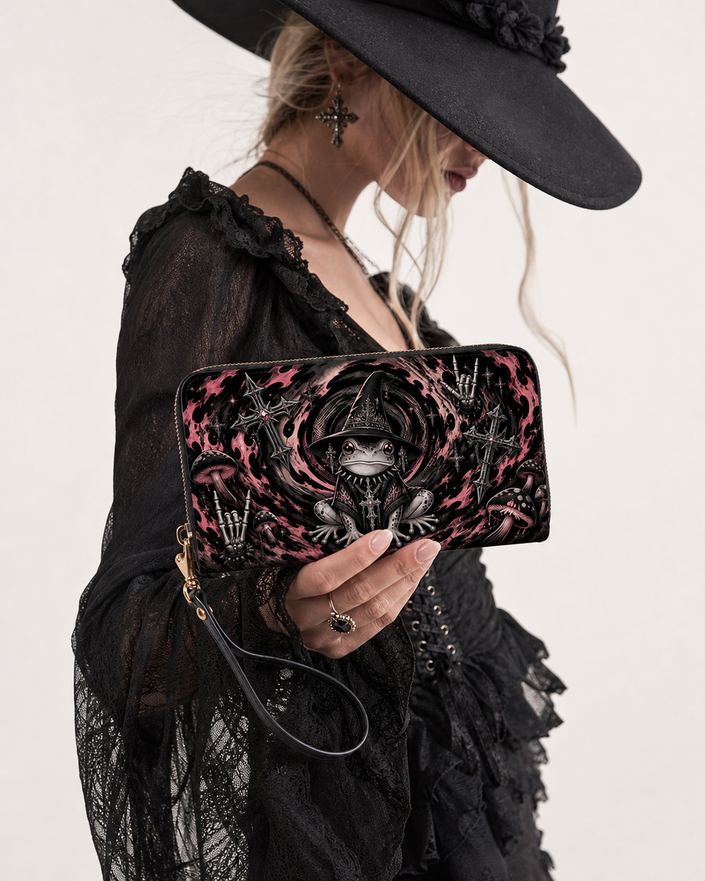 Gloom Toad Long Zip Wallet
