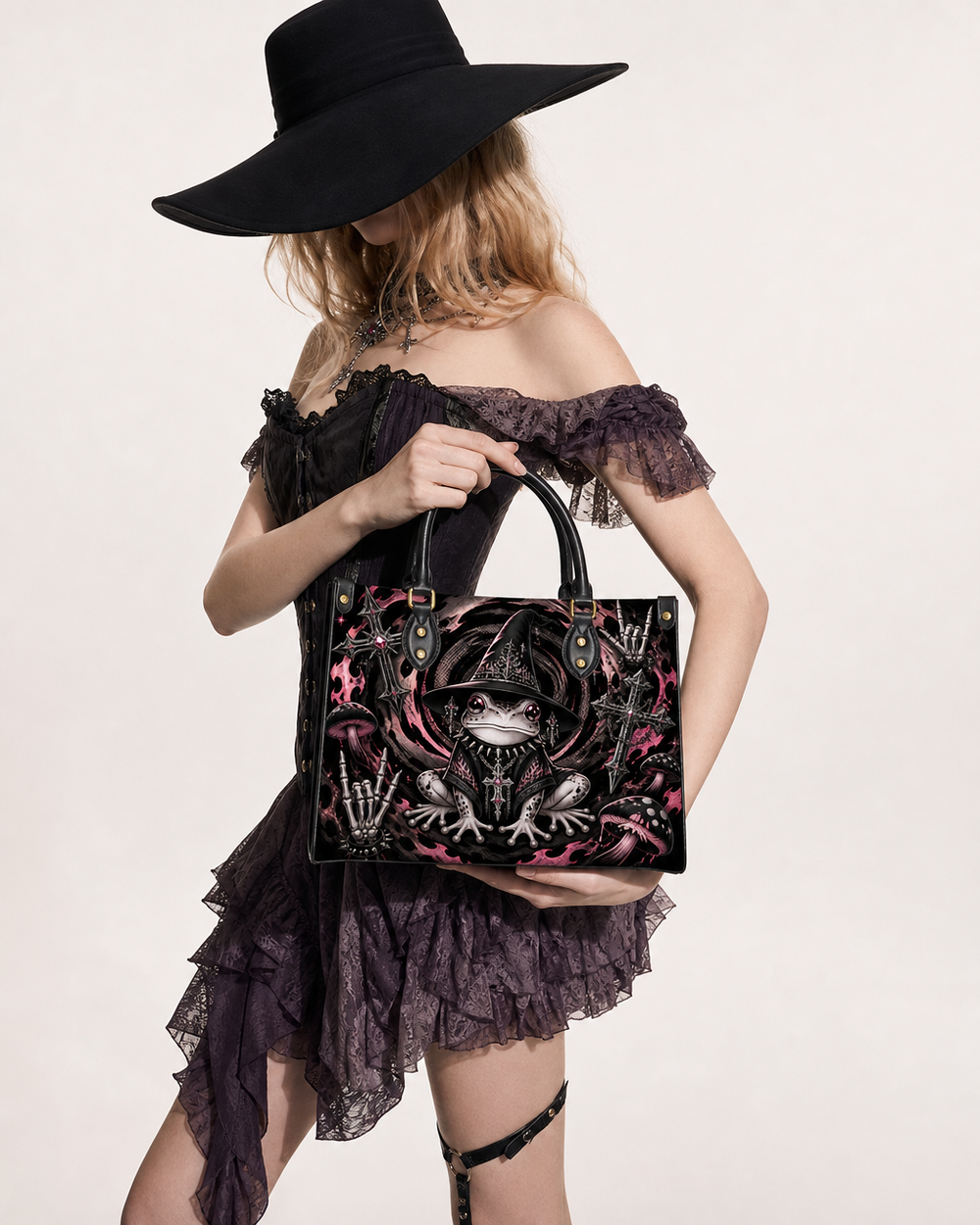Gloom Toad Leather Handbag