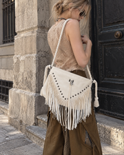 Salt Air Ivory Fringe Sling