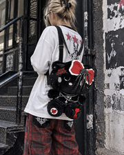 Ribbon Veil Black Cat Bag
