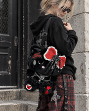 Ribbon Veil Black Cat Bag