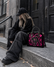 Pink Abyss Leather Handbag