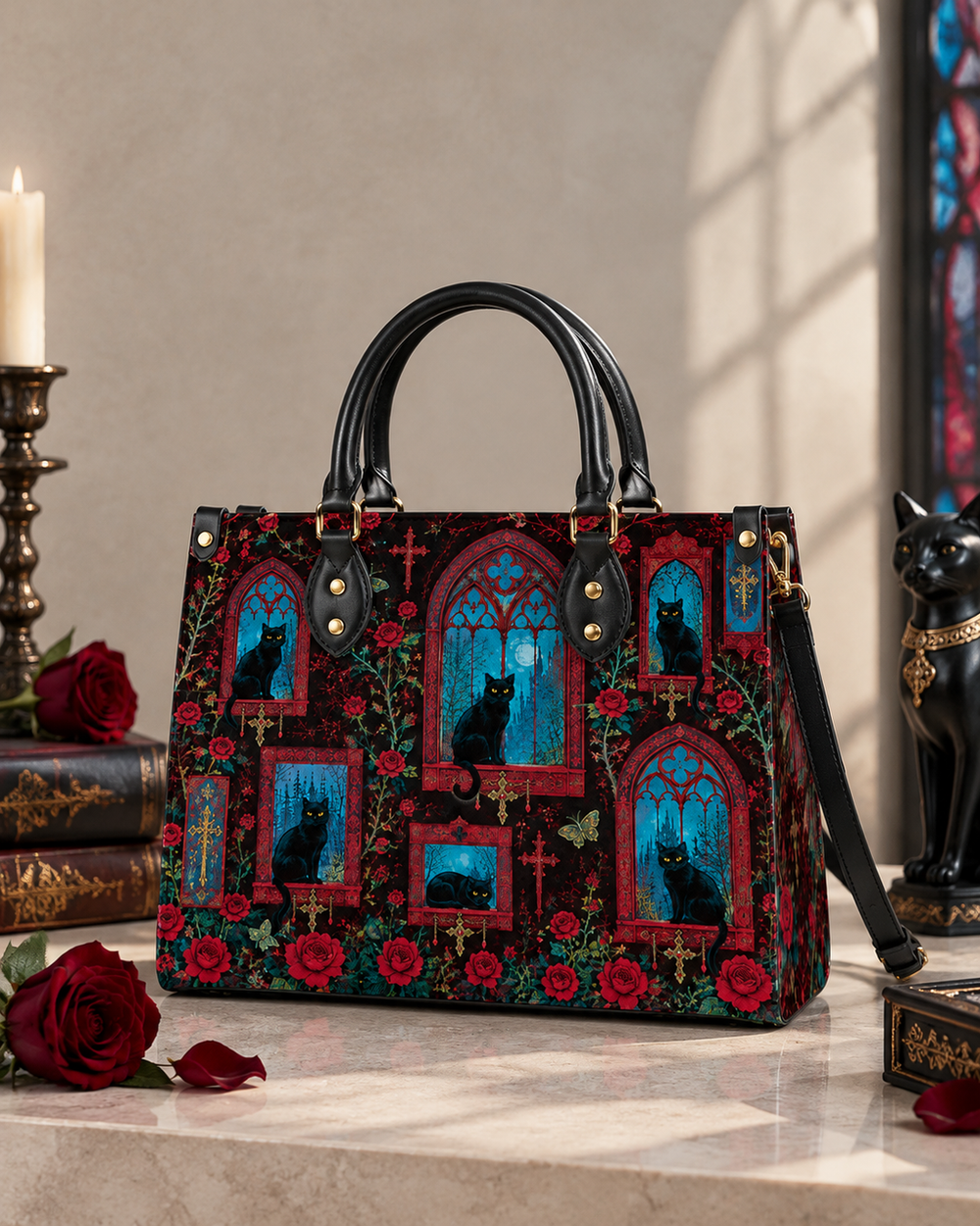Vitrailnoir Leather Handbag