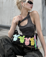 Sweet Fluffy Bunny Chain Crossbody