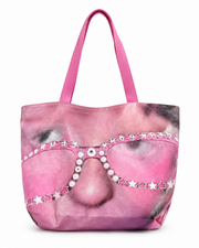 Dreamy Pink Pop Art Tote Handbag