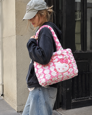 Pink Cloud Heart Fluff Statement Tote