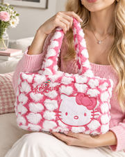 Pink Cloud Heart Fluff Statement Tote