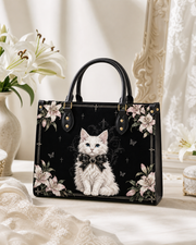 Ghost Petal Leather Handbag