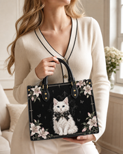 Ghost Petal Leather Handbag