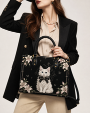 Ghost Petal Leather Handbag