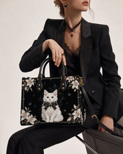 Ghost Petal Leather Handbag