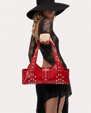 Bratz-Inspired Red Studded Bag