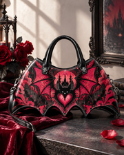 Crimson Heart Bat Castle Bat Wing Bag