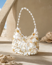Coastal Pearl Shell Evening Bag
