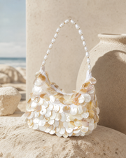Coastal Pearl Shell Evening Bag