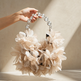 Blush Floral Crystal Clutch