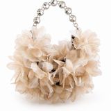 Blush Floral Crystal Clutch