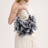 Midnight Crystal Floral Handbag