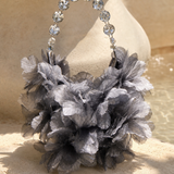 Midnight Crystal Floral Handbag