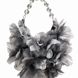 Midnight Crystal Floral Handbag