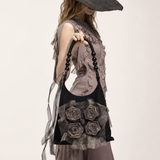 Dark Rose Mesh Hobo Bag