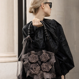Dark Rose Mesh Hobo Bag